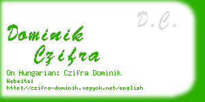 dominik czifra business card